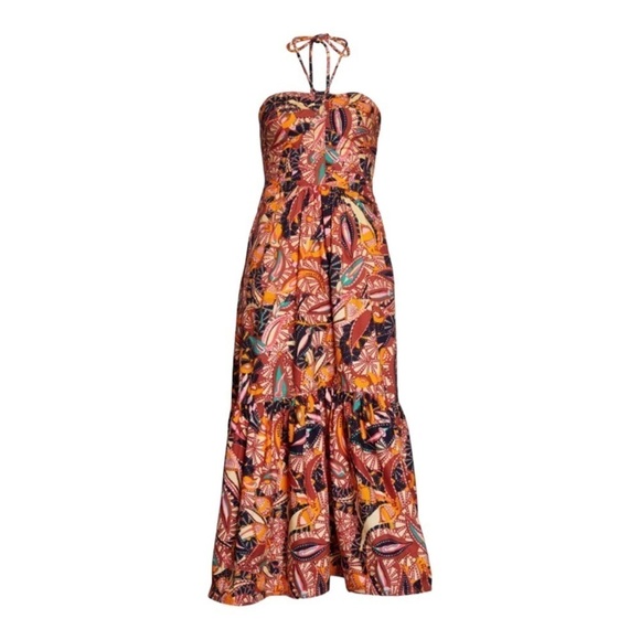 NWT Revolve x House of Harlow 1960 Paisley Tiered Halter Maxi Dress - Picture 2 of 8
